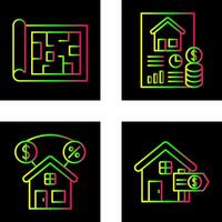 Blueprint and loan Icon vector