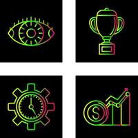 Vision and trophy Icon vector