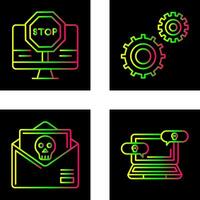 Stop and Setting Icon vector