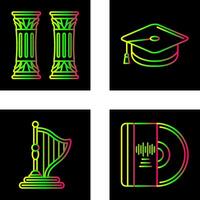 Column and Mortarboard Icon vector