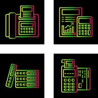 fax y calculador icono vector