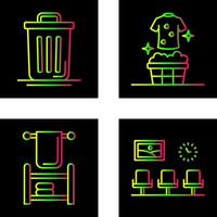 Trash Can and Laundary Icon vector