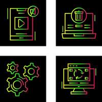 Mute and Trash Icon vector