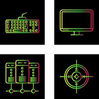 teclado y lcd icono vector