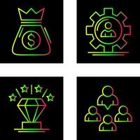 Money Bag and Management Icon vector