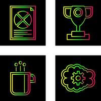 Pie Chart and Trophy Icon vector