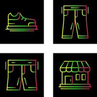 Zapatos y pantalones icono vector