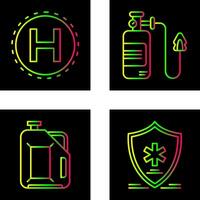 Helipad and Oxygen Icon vector