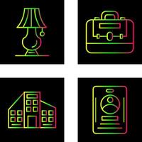 Lamp and briefcase Icon vector