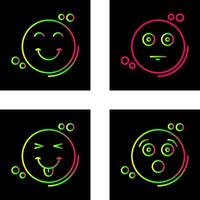 Smile and Neutral Icon vector