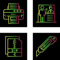 Printer and Cash Deposit Icon vector