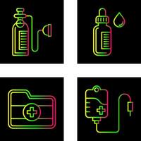 Oxygen and Dropper Icon vector