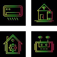 Air Conditioner and Home Automation Icon vector