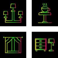 Lamp and Coffee Table Icon vector