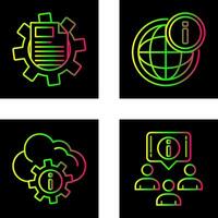 cogwheel and world Icon vector