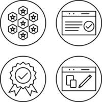 reputaion management and qc passed Icon vector