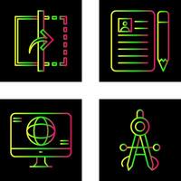 reflect and cv Icon vector
