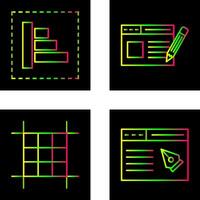 Object Alignment and Web Page Icon vector