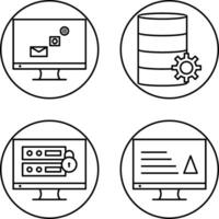 digital marketing and database management Icon vector