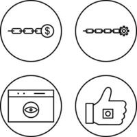 link sales and link optimization Icon vector