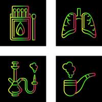 Match Box and Lungs Icon vector