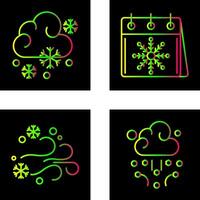 Snowy and Calender Icon vector