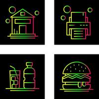 House and Printer Icon vector