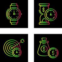 Wrist Watch and Time is Money Icon vector