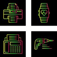 Smartwatch and Printer Icon vector