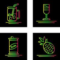 Iced Tea and Rainbow Drink Icon vector