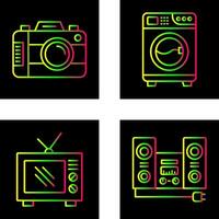 Digital Camera and Washing Icon vector