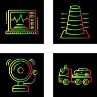 noray y ekg monitor icono vector