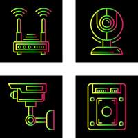 Router and Web Cam Icon vector