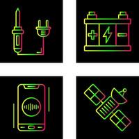Soldering and Battery Icon vector