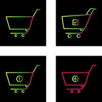 empty cart and confirm order Icon vector