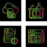 cloud data and information desk Icon vector