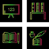 Classroom Board and Bookstand Icon vector