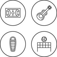 Football and Guitar Icon vector