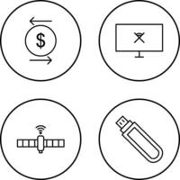 transaction and disconnected network Icon vector