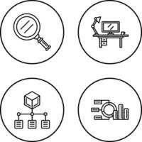 Search and Workspace Icon vector