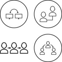 connected systems and connected profiles Icon vector