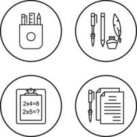 Stationery and Writing Equipment Icon vector