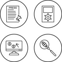 Press Releases and Management Icon vector