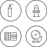 hydrant and oxygen tank Icon vector