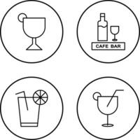 bebidas café y Jerez icono vector