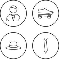 Man and Skates Icon vector