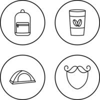 Backpack and Coffee Icon vector