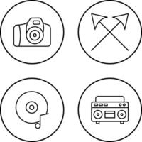 Camera and Arrows Icon vector