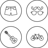 Hipster Style and Shorts Icon vector