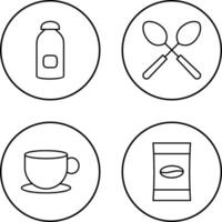 syrup and spoon Icon vector